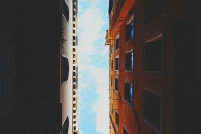 Low angle view of buildings against sky