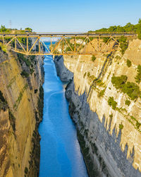 High angle view of dam