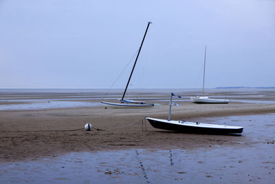 View of boats in sea