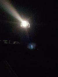 Close-up of illuminated moon at night