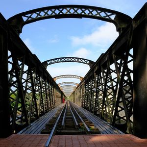 Railway bridge against sky