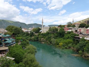 Town with buildings in background