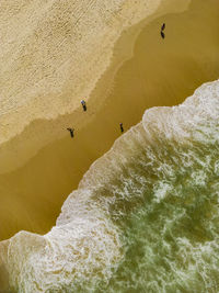 High angle view of beach