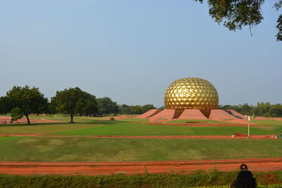 Scenic view of landscape against clear sky