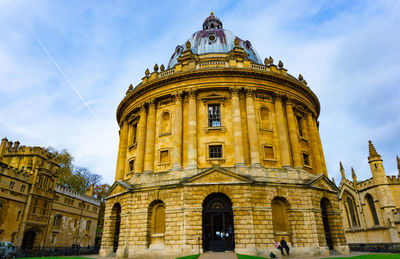 Low angle view of historical building against sky