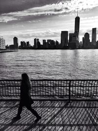 City skyline at waterfront