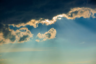 Low angle view of clouds in sky
