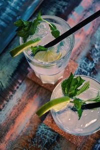 Close-up of drink on table