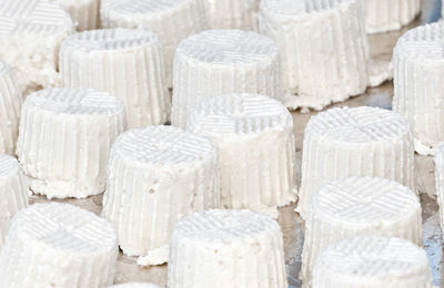 Full frame shot of white candies