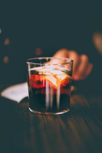 Close-up of drink on table