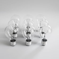 Close-up of illuminated light bulb