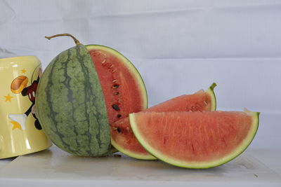 Close-up of fruits on table