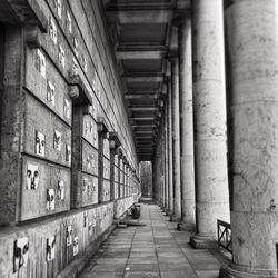 Empty corridor of building