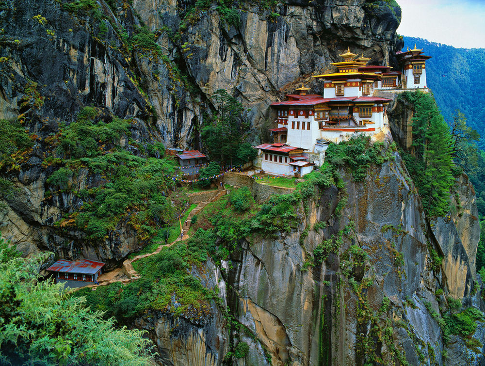 VIEW OF TEMPLE ON ROCK