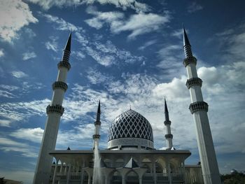 Low angle view of traditional building against sky