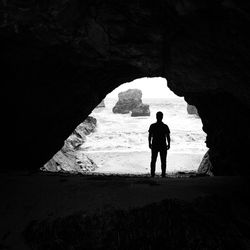 Full length of people standing in water