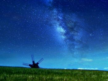 Scenic view of landscape at night