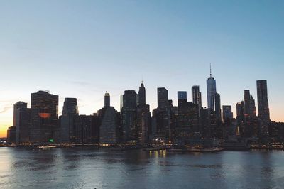 View of skyscrapers at waterfront