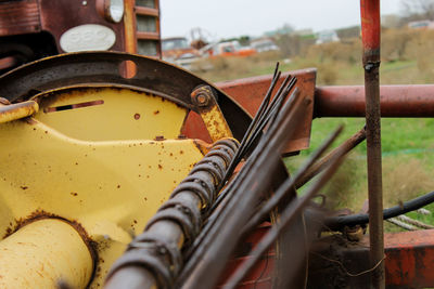 Close-up of rusty chain