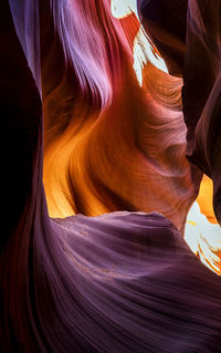 Low angle view of purple rock formation