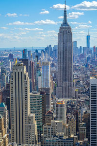 Aerial view of buildings in city