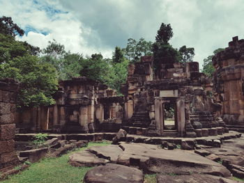 Old temple against sky