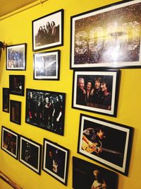 Full frame shot of yellow elevator