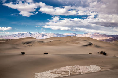 Scenic view of desert against sky