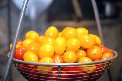 Close-up of tomatoes in basket