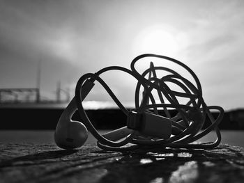 Close-up of eyeglasses on table