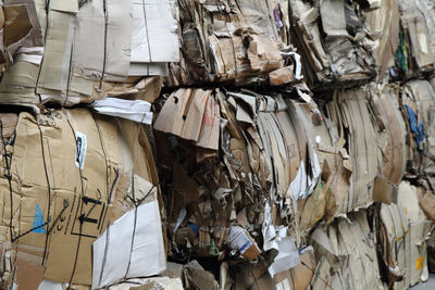 Full frame shot of garbage outside building