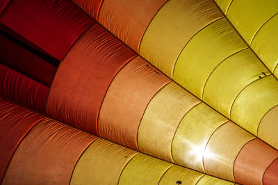 Inside the hot air balloon 