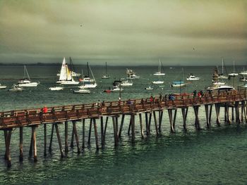 Boats in sea