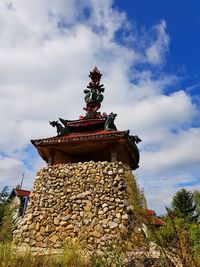 Low angle view of statue