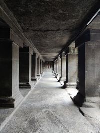 Empty corridor in old building