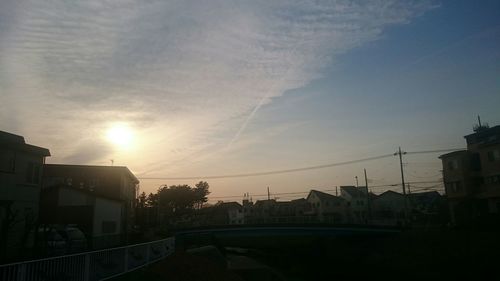 Buildings at sunset