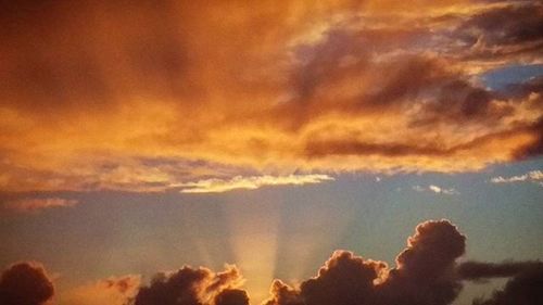 Low angle view of cloudy sky