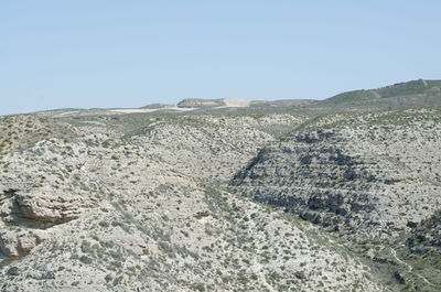 Scenic view of landscape against clear sky