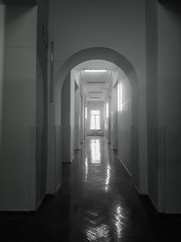 Empty corridor of building