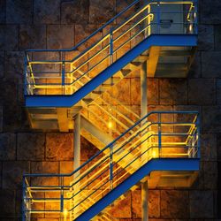 Low angle view of spiral staircase