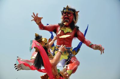 Low angle view of statue