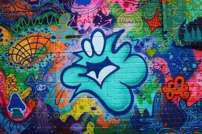 Close-up of graffiti