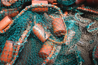 Full frame shot of fishing net