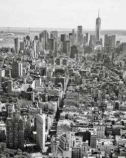 Aerial view of buildings in city