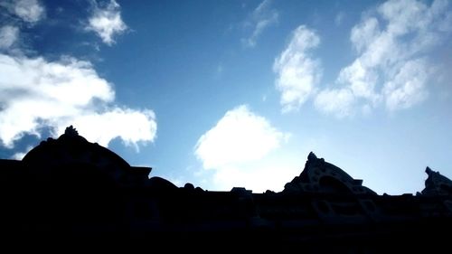 Low angle view of temple against sky