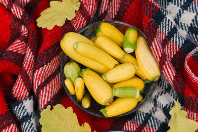 High angle view of fruits