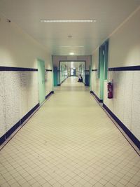 Empty corridor of building