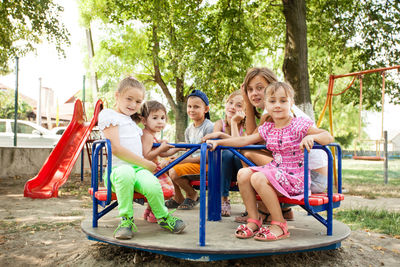 People playing at playground