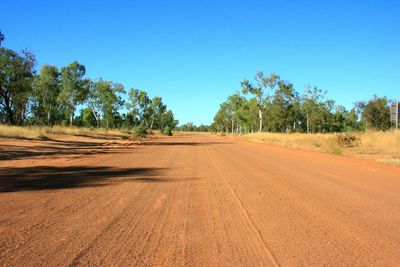 Dirt road along landscape