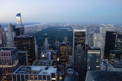 Aerial view of city at waterfront